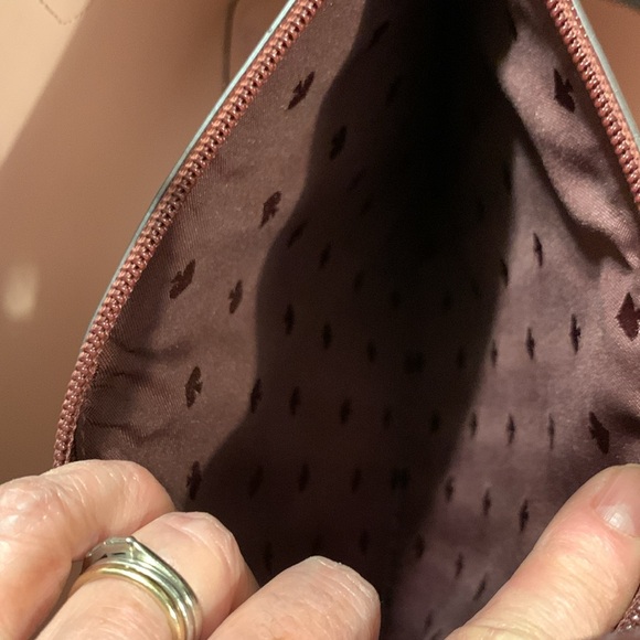 KATE SPADE HARPER CHERRY RED BURGUNDY LEATHER SATCHEL PURSE CROSSBODY STRAP - Picture 13 of 16